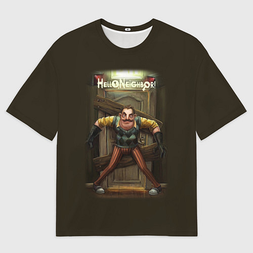 Мужская футболка оверсайз Привет сосед игра / 3D-принт – фото 1