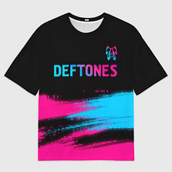 Футболка оверсайз мужская Deftones Neon Gradient, цвет: 3D-принт