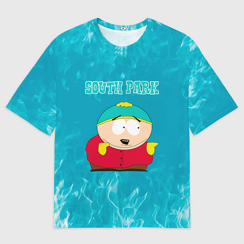 Мужская футболка оверсайз Южный Парк - пламя / 3D-принт – фото 1