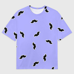 Мужская футболка оверсайз Много усов