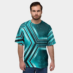 Футболка оверсайз мужская Космические соты, цвет: 3D-принт — фото 2