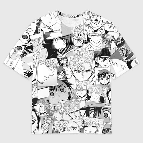 Мужская футболка оверсайз ID Вторжение паттерн / 3D-принт – фото 1