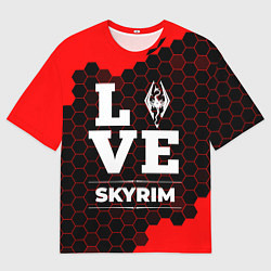 Мужская футболка оверсайз Skyrim Love Классика