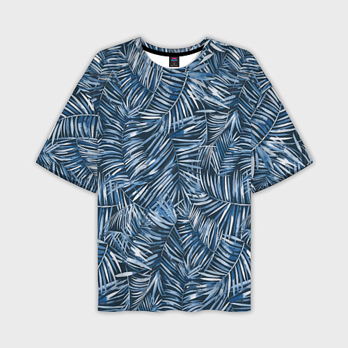 Мужская футболка оверсайз Тропические листья пальмы / 3D-принт – фото 1