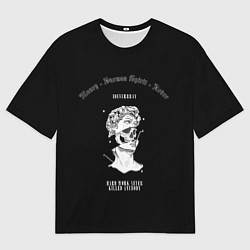 Мужская футболка оверсайз Daemon Spirit Black - Artwork