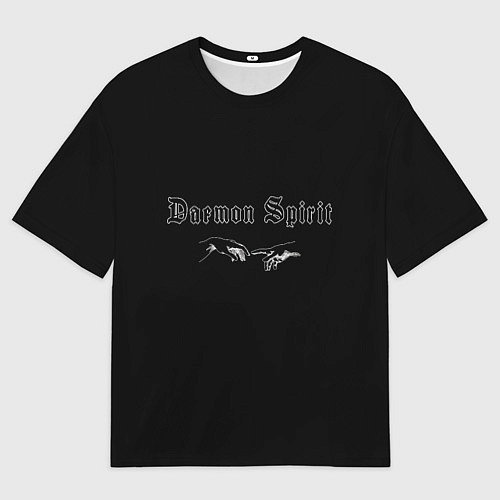 Мужская футболка оверсайз Daemon Spirit Black - Feel / 3D-принт – фото 1