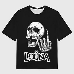 Мужская футболка оверсайз Louna череп
