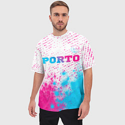 Футболка оверсайз мужская Porto Neon Gradient, цвет: 3D-принт — фото 2