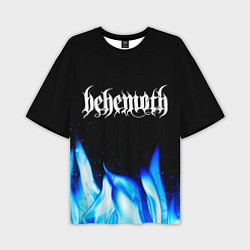 Мужская футболка оверсайз Behemoth Blue Fire