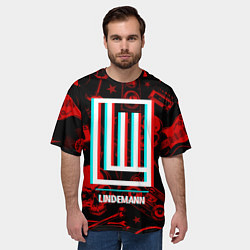 Футболка оверсайз мужская Lindemann Rock Glitch, цвет: 3D-принт — фото 2