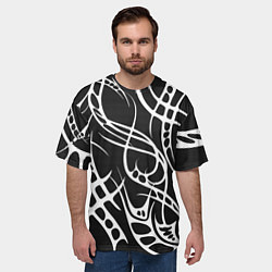 Футболка оверсайз мужская Карбон с узорами, цвет: 3D-принт — фото 2