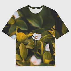 Футболка оверсайз мужская Цветы колокольчик - весна, цвет: 3D-принт