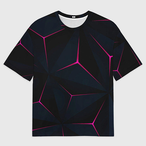 Мужская футболка оверсайз Неоновые Плиты / 3D-принт – фото 1