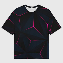 Футболка оверсайз мужская Неоновые Плиты, цвет: 3D-принт
