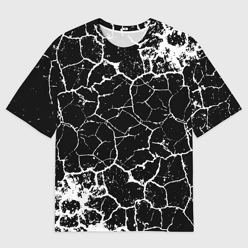 Мужская футболка оверсайз Белая Лава / 3D-принт – фото 1