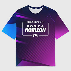 Мужская футболка оверсайз Forza Horizon Gaming Champion: рамка с лого и джой