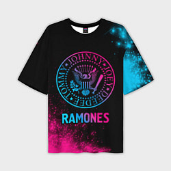 Мужская футболка оверсайз Ramones Neon Gradient