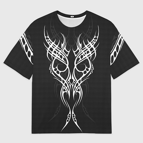 Мужская футболка оверсайз Титуировки на карбоне / 3D-принт – фото 1