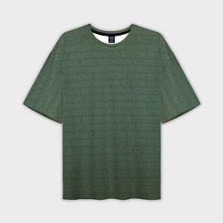Мужская футболка оверсайз 1984 узор зелёный градиент