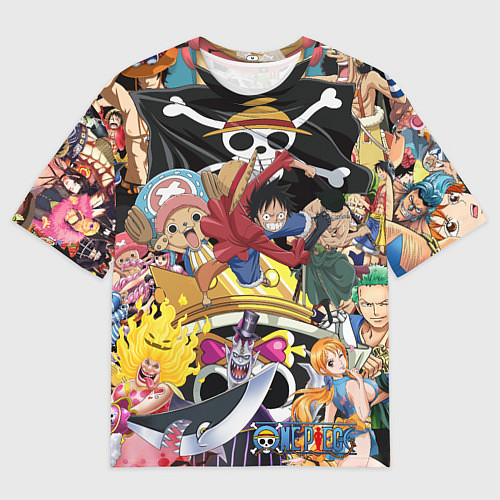 Мужская футболка оверсайз One Pieceгерои / 3D-принт – фото 1