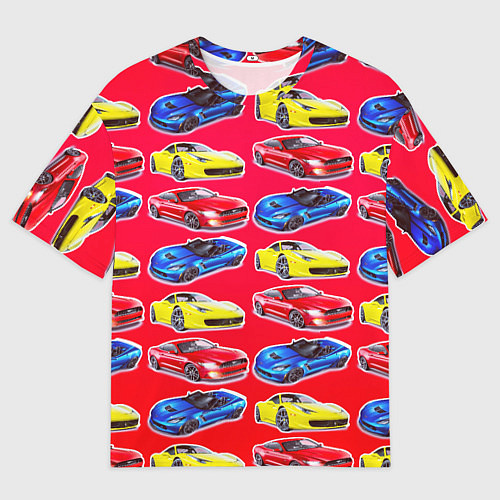 Мужская футболка оверсайз Спортивные машины / 3D-принт – фото 1