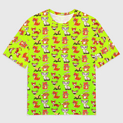 Мужская футболка оверсайз Усатые и хвостатые