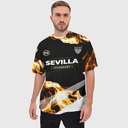 Футболка оверсайз мужская Sevilla Legendary Sport Fire, цвет: 3D-принт — фото 2