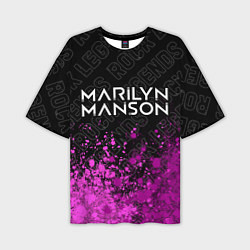 Футболка оверсайз мужская Marilyn Manson Rock Legends, цвет: 3D-принт