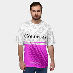 Футболка оверсайз мужская Coldplay Rock Legends, цвет: 3D-принт — фото 2