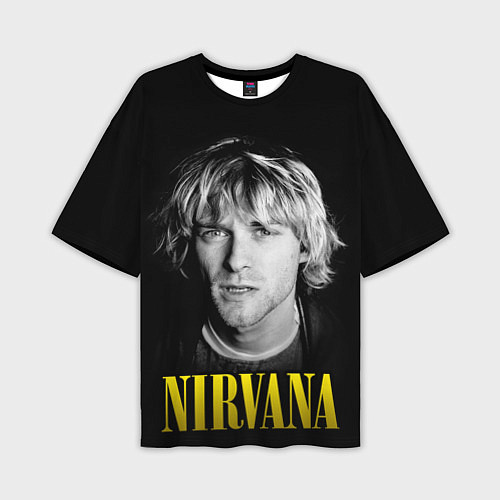 Мужская футболка оверсайз Nirvana - Kurt Donald Cobain / 3D-принт – фото 1