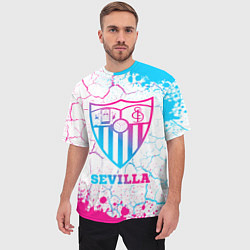 Футболка оверсайз мужская Sevilla FC Neon Gradient, цвет: 3D-принт — фото 2