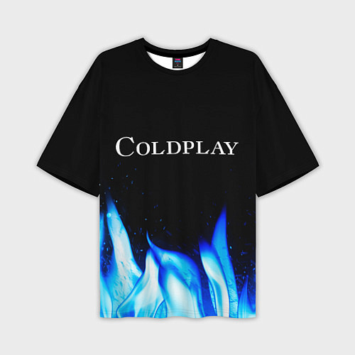 Мужская футболка оверсайз Coldplay Blue Fire / 3D-принт – фото 1
