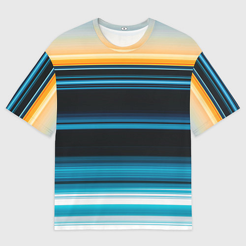 Мужская футболка оверсайз Градиент восход солнца / 3D-принт – фото 1