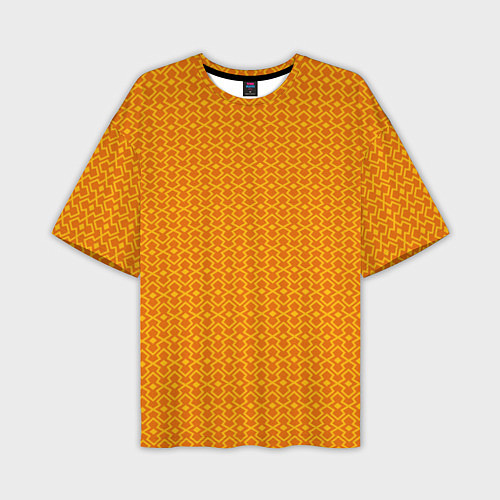 Мужская футболка оверсайз Оранжевые классические узоры / 3D-принт – фото 1