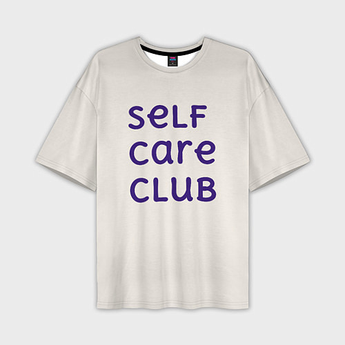 Мужская футболка оверсайз Self care club / 3D-принт – фото 1