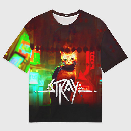 Мужская футболка оверсайз Stray: Бродяжка / 3D-принт – фото 1