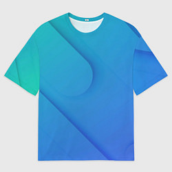 Мужская футболка оверсайз Голубой градиент