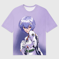 Мужская футболка оверсайз Рей Аянами-назначенный пилот