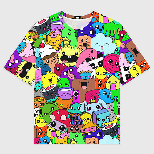 Мужская футболка оверсайз Монстрики Nastiprazdnik / 3D-принт – фото 1