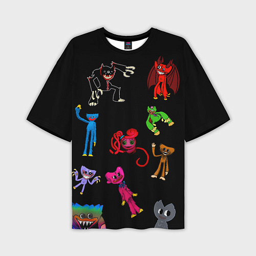 Мужская футболка оверсайз Разноцветные Хагги Вагги / 3D-принт – фото 1