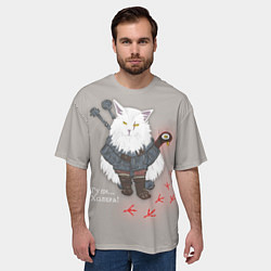 Футболка оверсайз мужская Котьмак ГУЛИ бежевый, цвет: 3D-принт — фото 2