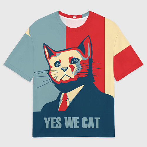 Мужская футболка оверсайз YES WE CAN T / 3D-принт – фото 1