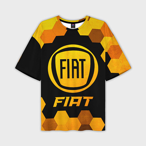 Мужская футболка оверсайз Fiat - Gold Gradient / 3D-принт – фото 1