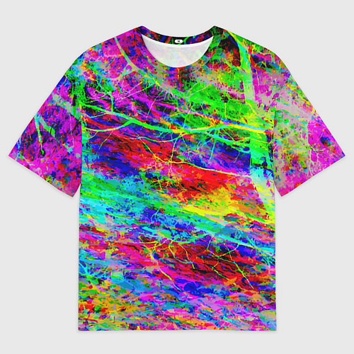 Мужская футболка оверсайз Пожар в лесу / 3D-принт – фото 1