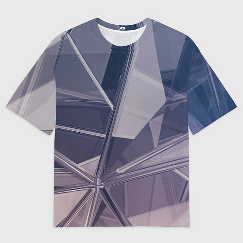Мужская футболка оверсайз Стеклянная мозаика / 3D-принт – фото 1