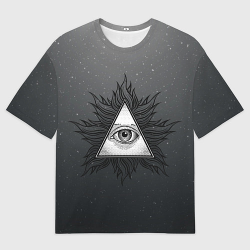 Мужская футболка оверсайз Всевидящее око! / 3D-принт – фото 1