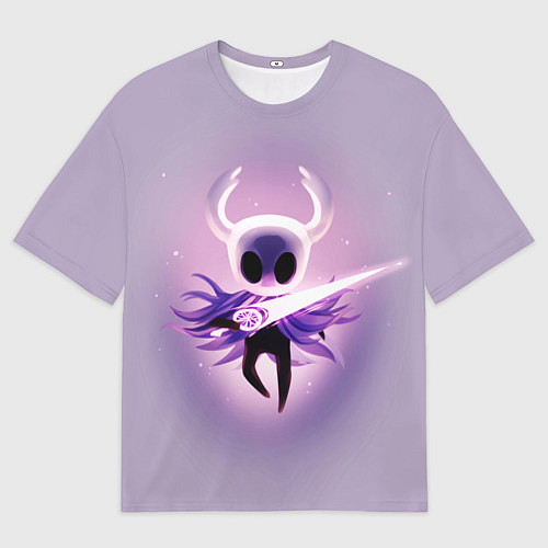 Мужская футболка оверсайз Hollow Knight рыцарь неон / 3D-принт – фото 1