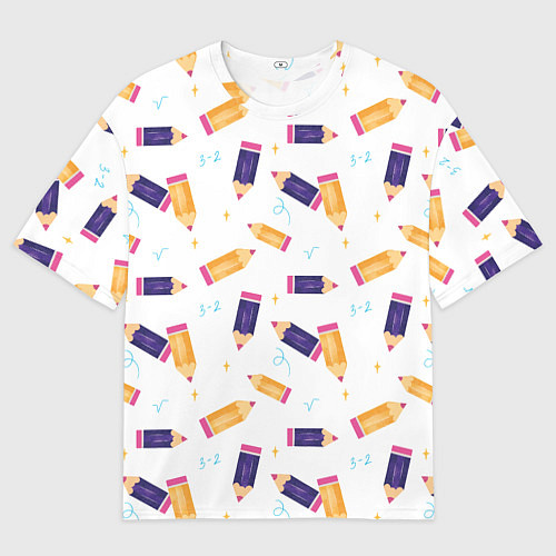 Мужская футболка оверсайз Карандашики / 3D-принт – фото 1