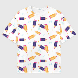 Футболка оверсайз мужская Карандашики, цвет: 3D-принт