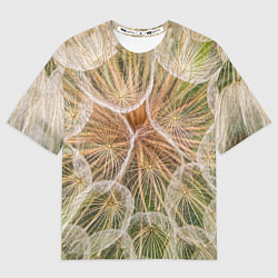 Мужская футболка оверсайз Абстрактное множество лепестков - Светло-жёлтый